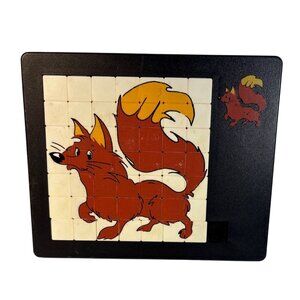 Vintage Sliding Fox Puzzle Toy